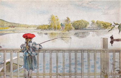 Lisbeth horgászat alkotó: Carl Larsson